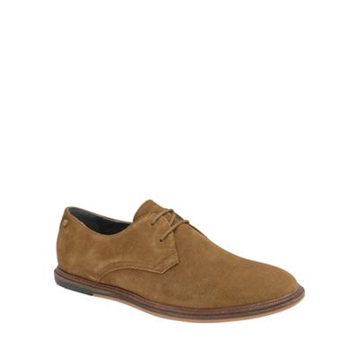 Tobacco 'Burley' mens flat lace up shoes